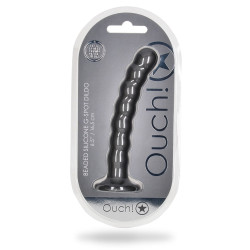 Ouch! Plug Beaded G-Spot M 16.5 x 2.5cm Gris